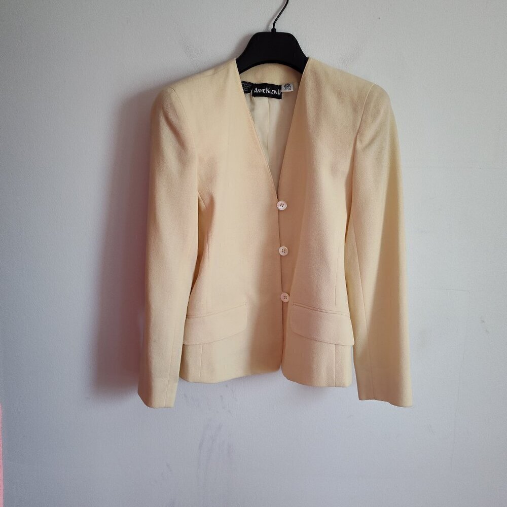 Anne Klein Vintage Wool Crepe Jacket